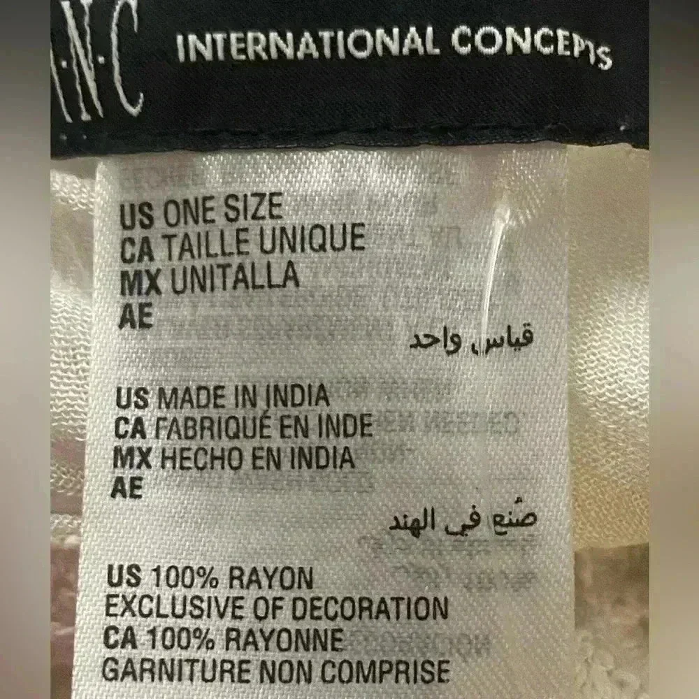 INC International Concepts - White Gauze Cafton NWT